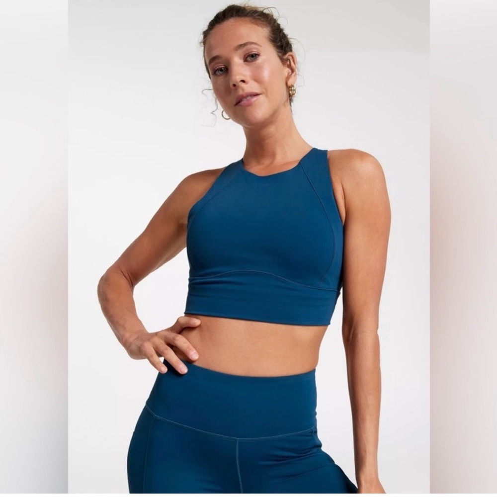 Calia Carrie Underwood Navy Blue Athletic Sports Bra/ Crop Top Activewear